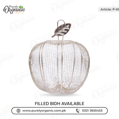 Front View Apple Metal Bidh Box imported - Purely Organic