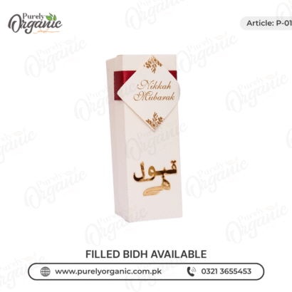 bid box with tag and qabool hai - purely organic