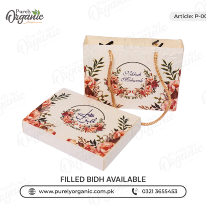 personalised bid bag for nikkah hand carry- purely organic