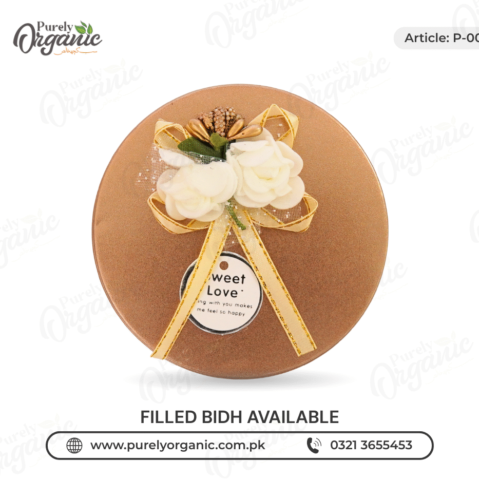 tin metal bidh box imported with flower - Purely Organic